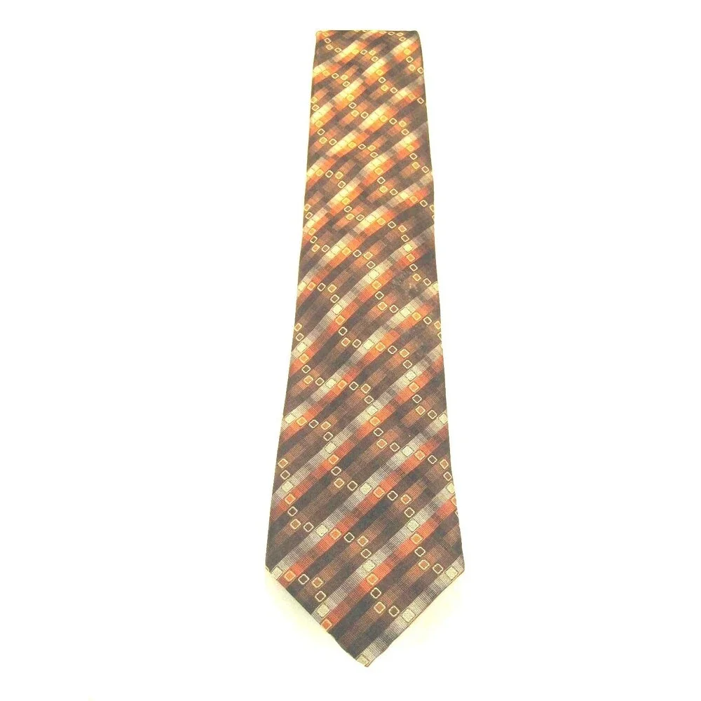 NWOT Pravata 100% Microfibre Brown Striped Necktie